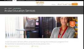 
							         Aruba Education Services | Aruba - Aruba Networks								  
							    