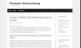 
							         Aruba Instant with External Captive Portal - Flomain Networking								  
							    
