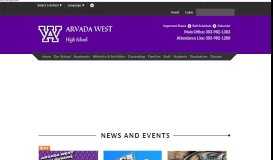 
							         Arvada West High School: Home								  
							    