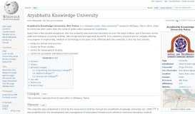
							         Aryabhatta Knowledge University - Wikipedia								  
							    