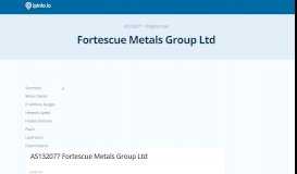 
							         AS132077 Fortescue Metals Group Ltd - IPinfo.io								  
							    