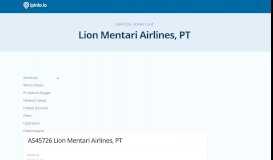 
							         AS45726 Lion Mentari Airlines, PT - IPinfo IP Address Geolocation API								  
							    