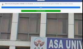 
							         ASA University Bangladesh (ASAUB) - Home | Facebook								  
							    