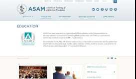 
							         ASAM Education - American Society of Addiction Medicine								  
							    