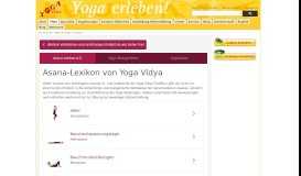 
							         Asana-Anleitung und Wirkung im Asana-Portal von Yoga Vidya								  
							    