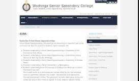 
							         ASBA | Wodonga Senior Secondary College								  
							    