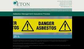 
							         Asbestos Management Assurance Process for schools and academies ...								  
							    