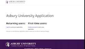 
							         Asbury University Application								  
							    