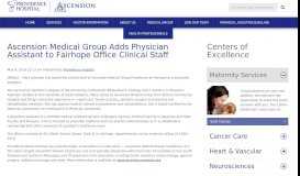 
							         Ascension Medical Group Providence at Providence Park Celebrates ...								  
							    