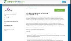 
							         Ascentis HR and Payroll How Do They Compare? - Compare HRIS								  
							    
