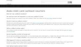 
							         Asda credit card cashback vouchers - George Customer Service								  
							    