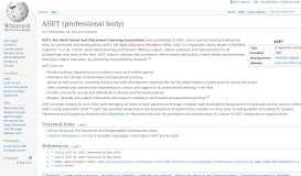 
							         ASET (professional body) - Wikipedia								  
							    