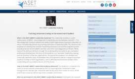 
							         ASET/ABRET Leadership Academy - ASET - The Neurodiagnostic ...								  
							    