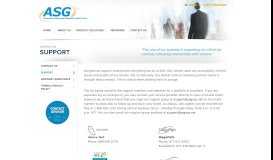 
							         ASG - Contact ASG, telecom solutions, support								  
							    