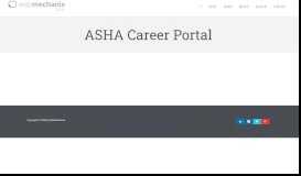 
							         ASHA Career Portal - WebMechanix - Tools								  
							    