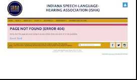 
							         ASHA Links - Indiana Speech-Language-Hearing Association								  
							    