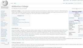 
							         Ashburton College - Wikipedia								  
							    