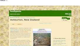 
							         Ashburton, New Zealand | Familypedia | FANDOM powered by Wikia								  
							    