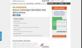 
							         Ashcom Technologies MaintiMizer Web Edition Software ...								  
							    