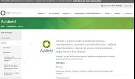
							         Ashfield | UDG Healthcare plc								  
							    