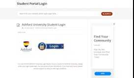 
							         Ashford Student Portal - Student Portal Login								  
							    