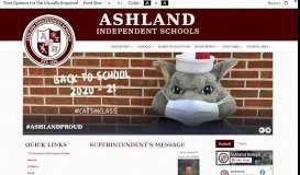 
							         Ashland Independent Schools: Home								  
							    