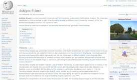 
							         Ashlyns School - Wikipedia								  
							    