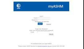 
							         ASHM Supporting the HIV, Viral Hepatitis and Sexual ... - MyASHM portal								  
							    