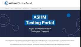
							         ASHM Testing Portal								  
							    