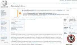 
							         Ashworth College - Wikipedia								  
							    