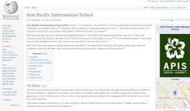 
							         Asia Pacific International School - Wikipedia								  
							    