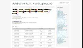 
							         AsiaBookie. Asian Handicap Betting - AsianHandicap Betting								  
							    