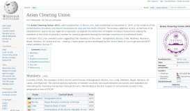 
							         Asian Clearing Union - Wikipedia								  
							    