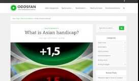 
							         Asian handicap betting – what is Asian handicap?								  
							    