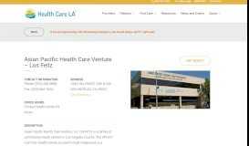 
							         Asian Pacific Health Care Venture – Los Feliz | Health Care LA								  
							    