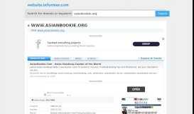 
							         asianbookie.org at WI. AsianBookie.Com - Asian Handicap Capital of ...								  
							    