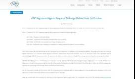 
							         ASIC Registered Agents required to lodge online from 1st October ...								  
							    