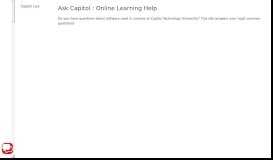 
							         Ask@Capitol Support Portal - Ask Capitol : Online Learning Help								  
							    