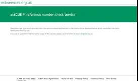 
							         askCUE PI reference number check service - the MIB Services ...								  
							    
