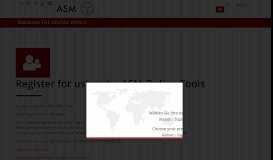 
							         ASM Online registration & login | ASM Assembly Systems ...								  
							    