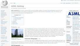 
							         ASML Holding - Wikipedia								  
							    