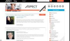 
							         Aspect Blogs - Insight to Help Build the Customer-Centric Enterprise								  
							    