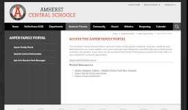 
							         Aspen Family Portal / Aspen Family Portal - Amherst Schools								  
							    