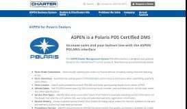 
							         ASPEN for Polaris Dealers - Charter Software Inc.								  
							    