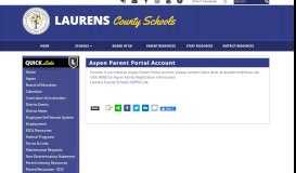 
							         Aspen Parent Portal Account - Laurens County Schools								  
							    