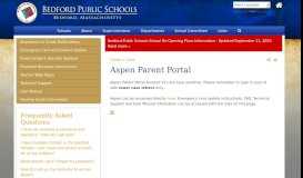 
							         Aspen Parent Portal | Bedford Public Schools								  
							    