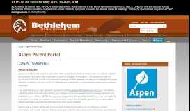 
							         Aspen Parent Portal - Bethlehem Central School District								  
							    