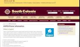 
							         ASPEN Portal Information | South Colonie Central School District ...								  
							    