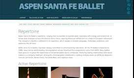 
							         Aspen Santa Fe Ballet Repertoire								  
							    