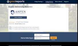 
							         Aspen University Reviews - College Reviews by Graduates								  
							    